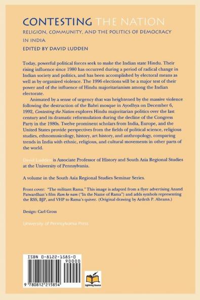 Contesting the Nation: Religion Community and the Politics of Democracy in India (South Asia Seminar)