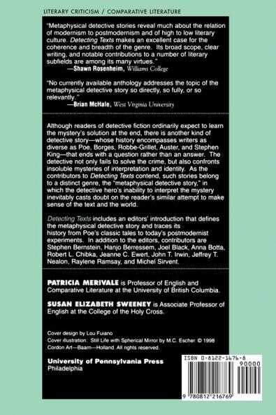 Detecting Texts: The Metaphysical Detective Story from Poe to Postmodernism