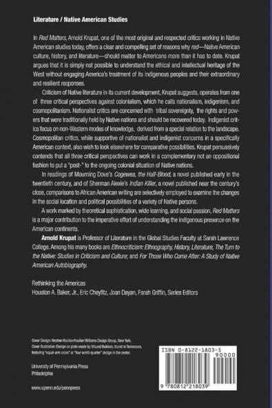 Red Matters: Native American Studies (Rethinking the Americas)