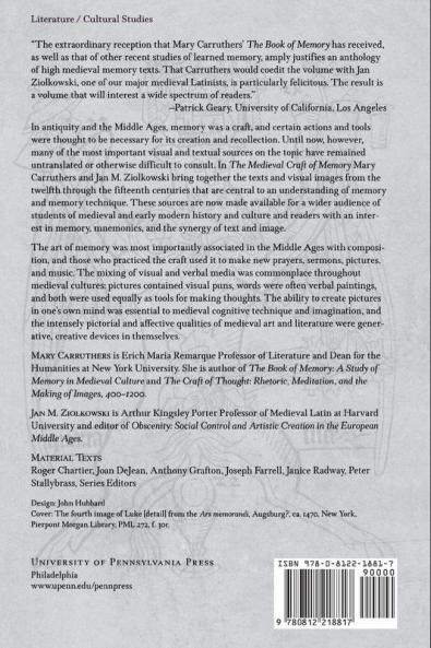 The Medieval Craft of Memory: An Anthology of Texts and Pictures (Material Texts)