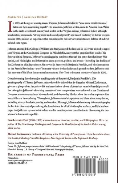 The Autobiography of Thomas Jefferson 1743-1790