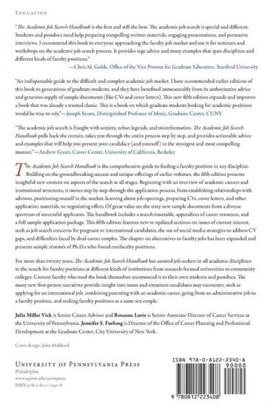 The Academic Job Search Handbook Fifth Edition