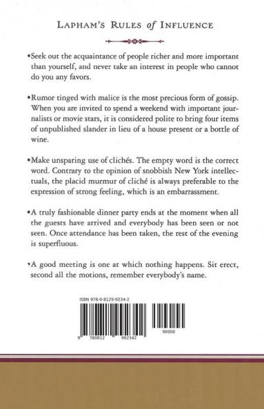Lapham's Rules of Influence
