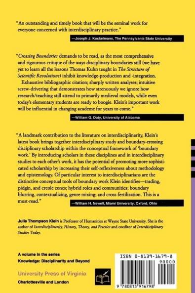 Crossing Boundaries: Knowledge Disciplinarities and Interdisciplinarities (Knowledge Disciplinarity and Beyond)