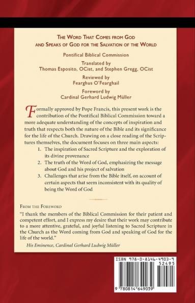 Inspiration and Truth of Sacred Scripture