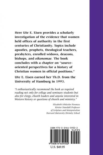 Women Officeholders in Early Christianity: Epigraphical and Literary Studies (Theology)