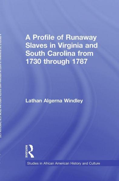 Profile of Runaway Slaves in Virginia and South Carolina from 1730 Through 1787