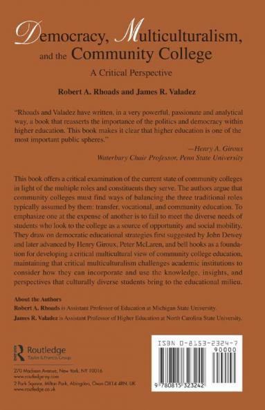 Democracy Multiculturalism and the Community College