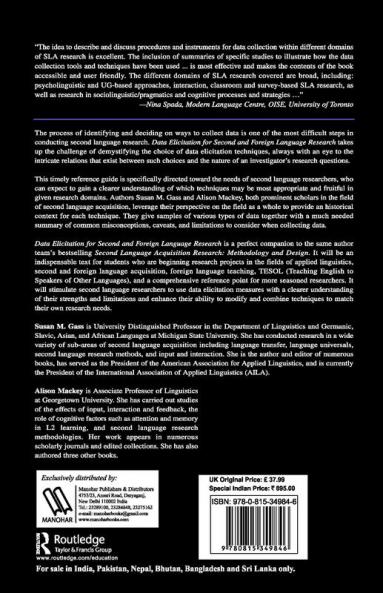 Data Elicitation for Second and Foreign Language Research