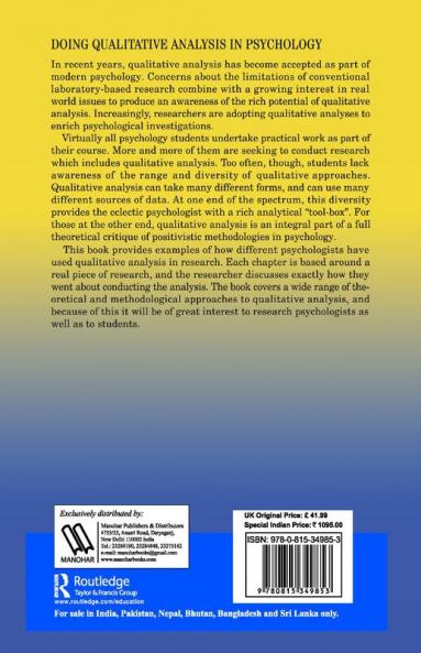 Doing Qualitative Analysis In Psychology