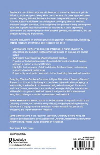 Designing Effective Feedback Processes in Higher Education