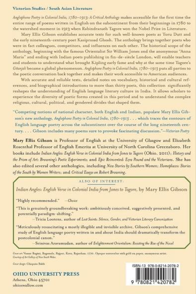 Anglophone Poetry in Colonial India 1780-1913