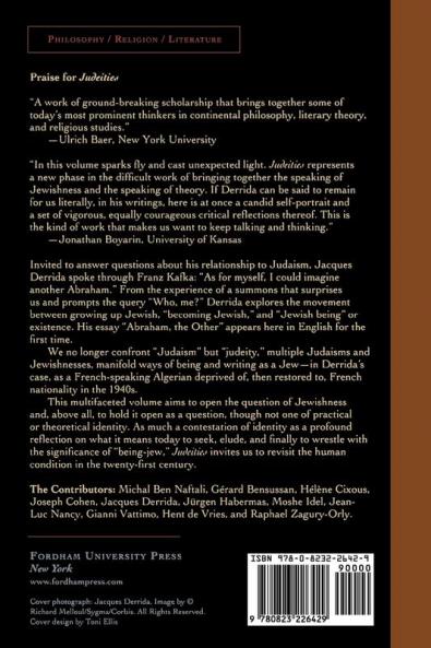 Judeities: Questions for Jacques Derrida (Perspectives in Continental Philosophy)