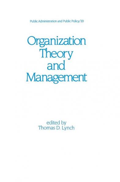 Organization Theory and Management