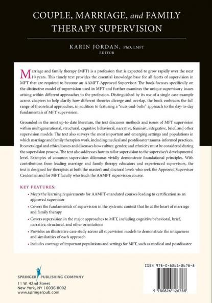 Couple Marriage and Family Therapy Supervision