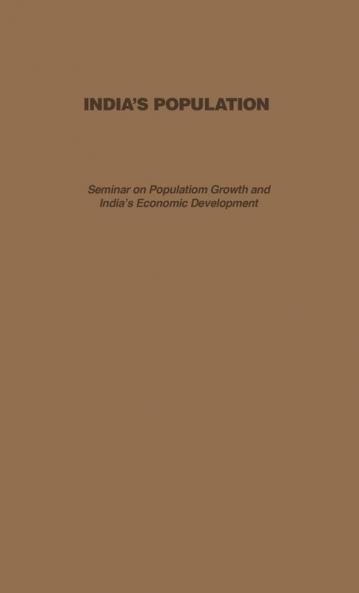 India's Population: Some Problems in Perspective Planning: Proceedings