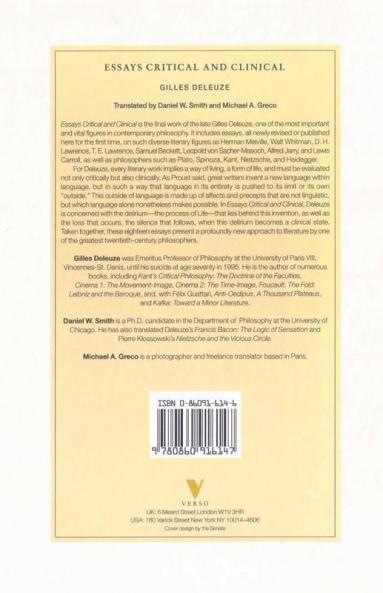 Essays Critical and Clinical