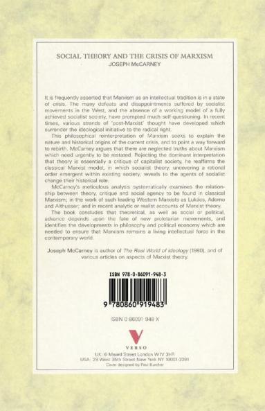 Social Theory and the Crisis of Marxism