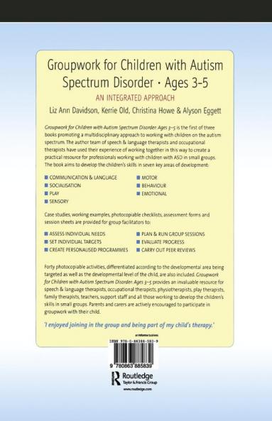 Groupwork with Children Aged 3-5 with Autistic Spectrum Disorder