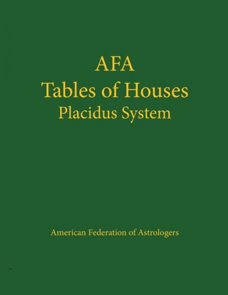 Tables of Houses Placidus System
