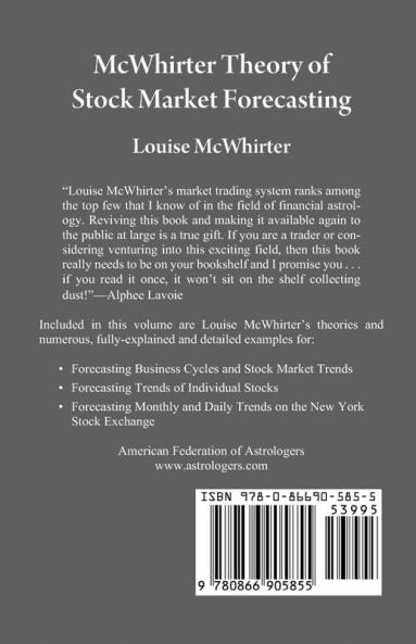 McWhirter Theory of Stock Market Forecasting