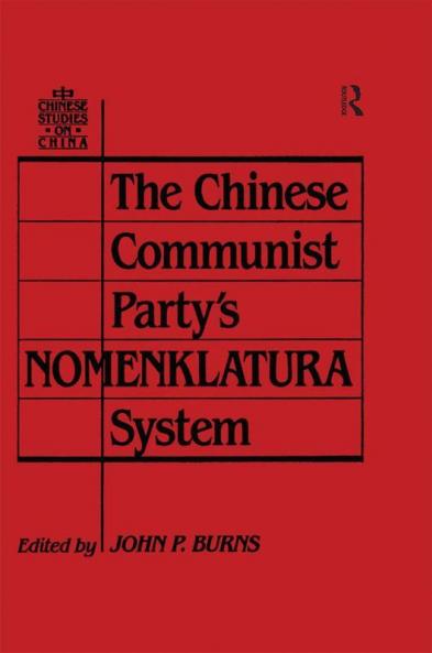 Chinese Communist Party's Nomenklatura System