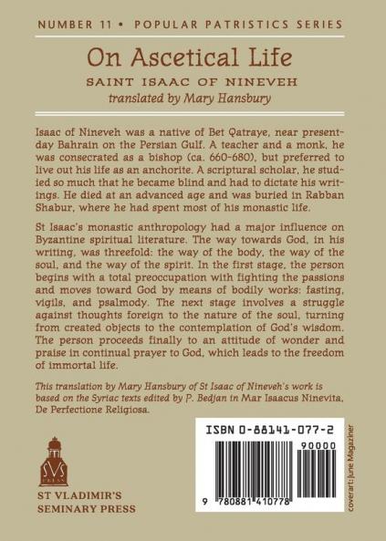 On Ascetical Life: St.Isaac of Nwevah