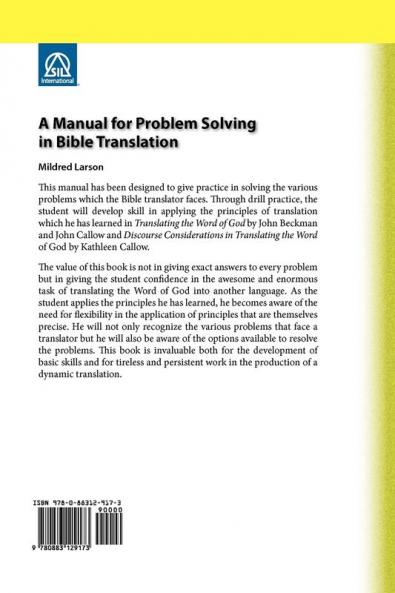 A Manual for Problem Solving in Bible Translation