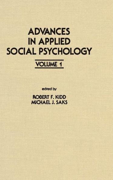 Advances in Applied Social Psychology