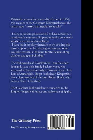 Records of the Closeburn Kirkpatricks (Family Histories)