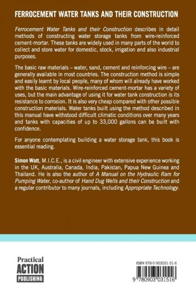 Ferrocement Water Tanks and their Construction