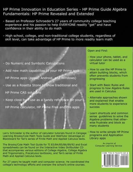 HP Prime Guide Algebra Fundamentals: HP Prime Revealed and Extended (HP Prime Innovation in Education)