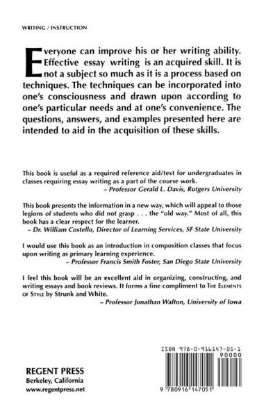 FUNDAMENTALS OF ESSAY WRITING