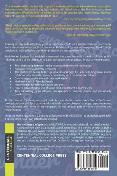 Proactive Media Relations: A Canadian Perspective Third Edition (A Centennial College Press Book)