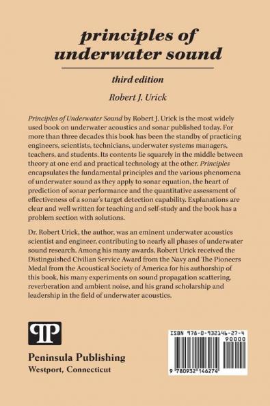 Principles of Underwater Sound third edition