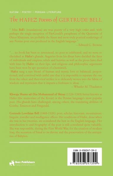Hafez Poems of Gertrude Bell: with the Original Persian on the Facing Page: 1 (Classics of Persian Literature ; 1)