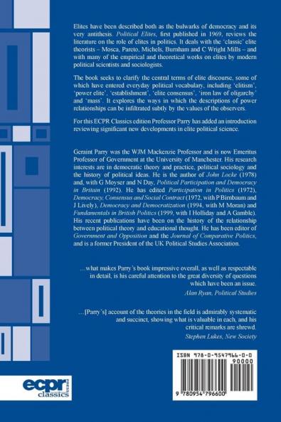 Political Elites (Ecprclassics)