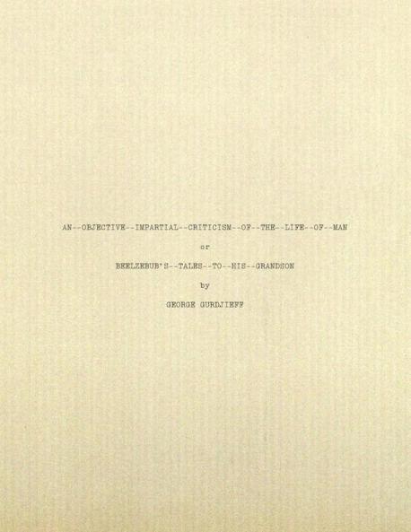 Beelzebub's Tales to His Grandson