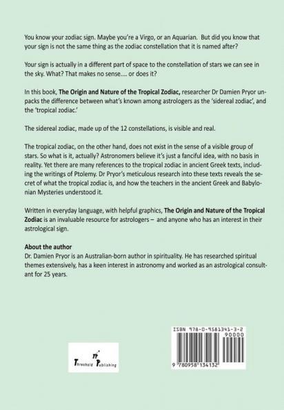 The Origin & Nature of the Tropical Zodiac