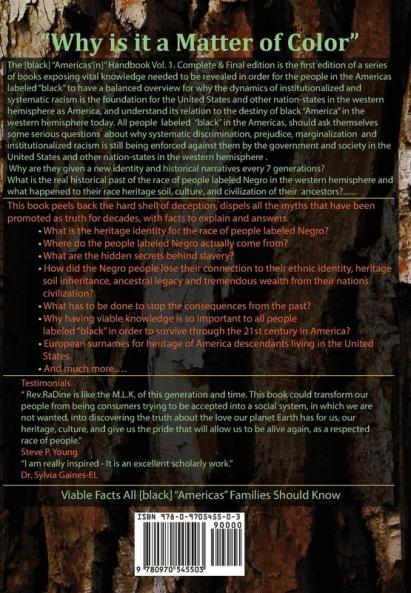 The [black] America's Handbook for the Survival through the 21st Century