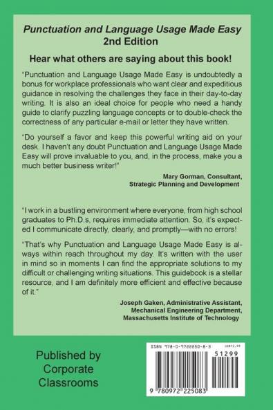 Punctuation and Language Usage Made Easy: Concise Grammar Guidelines for Busy Professionals