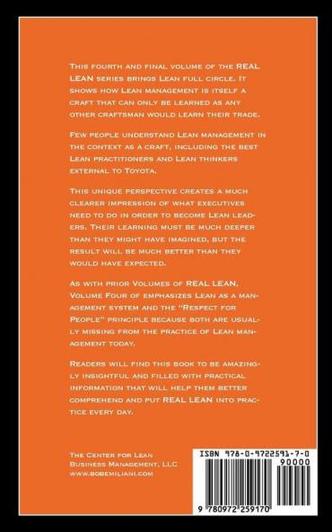 Real Lean: Learning the Craft of Lean Management (Volume Four)