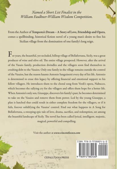 A Song for Bellafortuna: An Inspirational Italian Historical Fiction Novel: 1