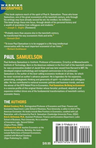 Paul A. Samuelson: On Being An Economist (Working Biographies)