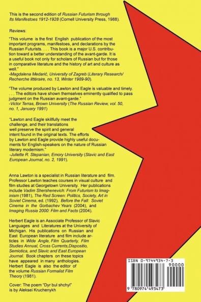 Words in Revolution: Russian Futurist Manifestoes 1912-1928