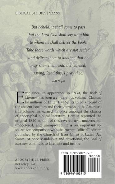 The Book of Mormon: The Original 1830 Edition