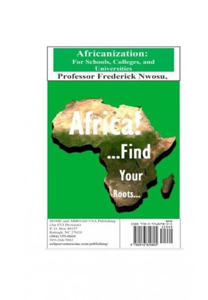 Africanization For Schools Colleges and Universities