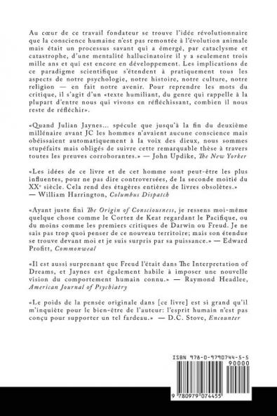 La Naissance de la Conscience dans L'Effondrement de L'Esprit Bicaméral