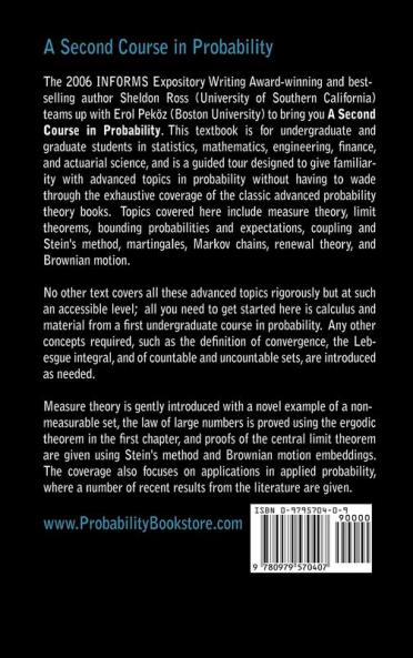 A Second Course in Probability