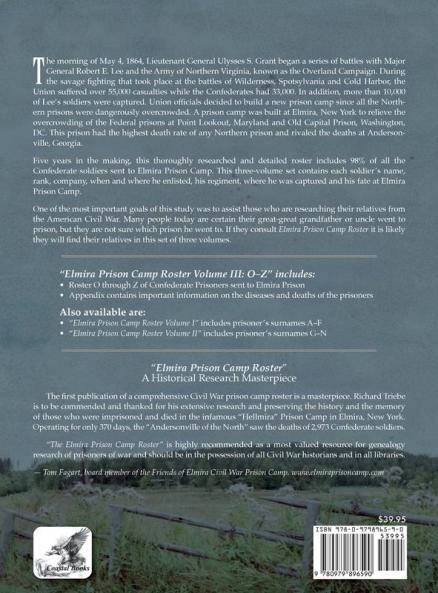 Elmira Prison Camp Roster Volume III